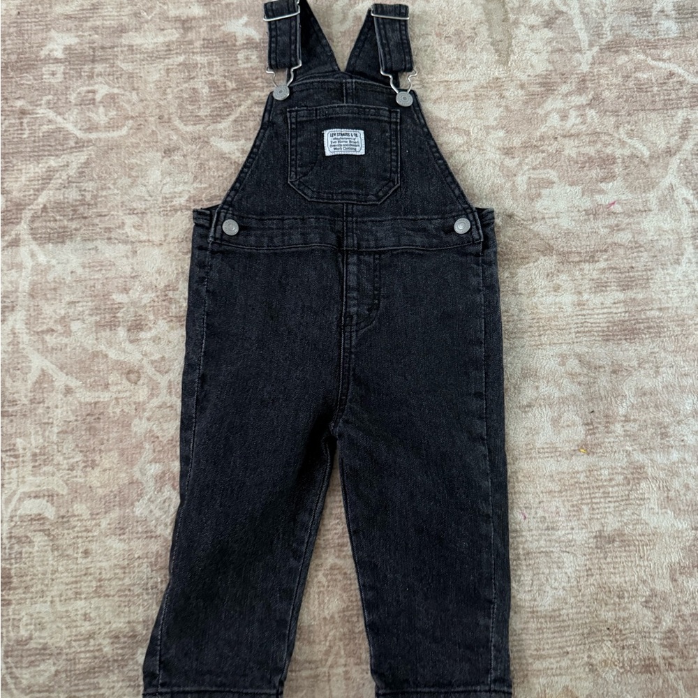 18M Black Denim Overalls - Levi